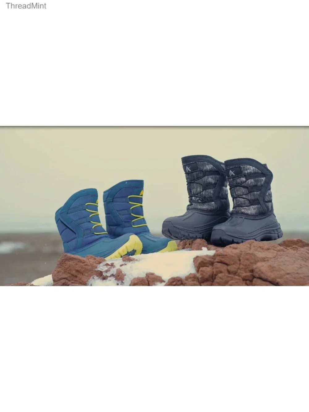 Kids Snow Boots Winter Waterproof Slip Resistant Cold Weather Shoes Faux Fur